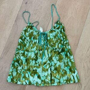 Anthropologie Green and Teal Camisole